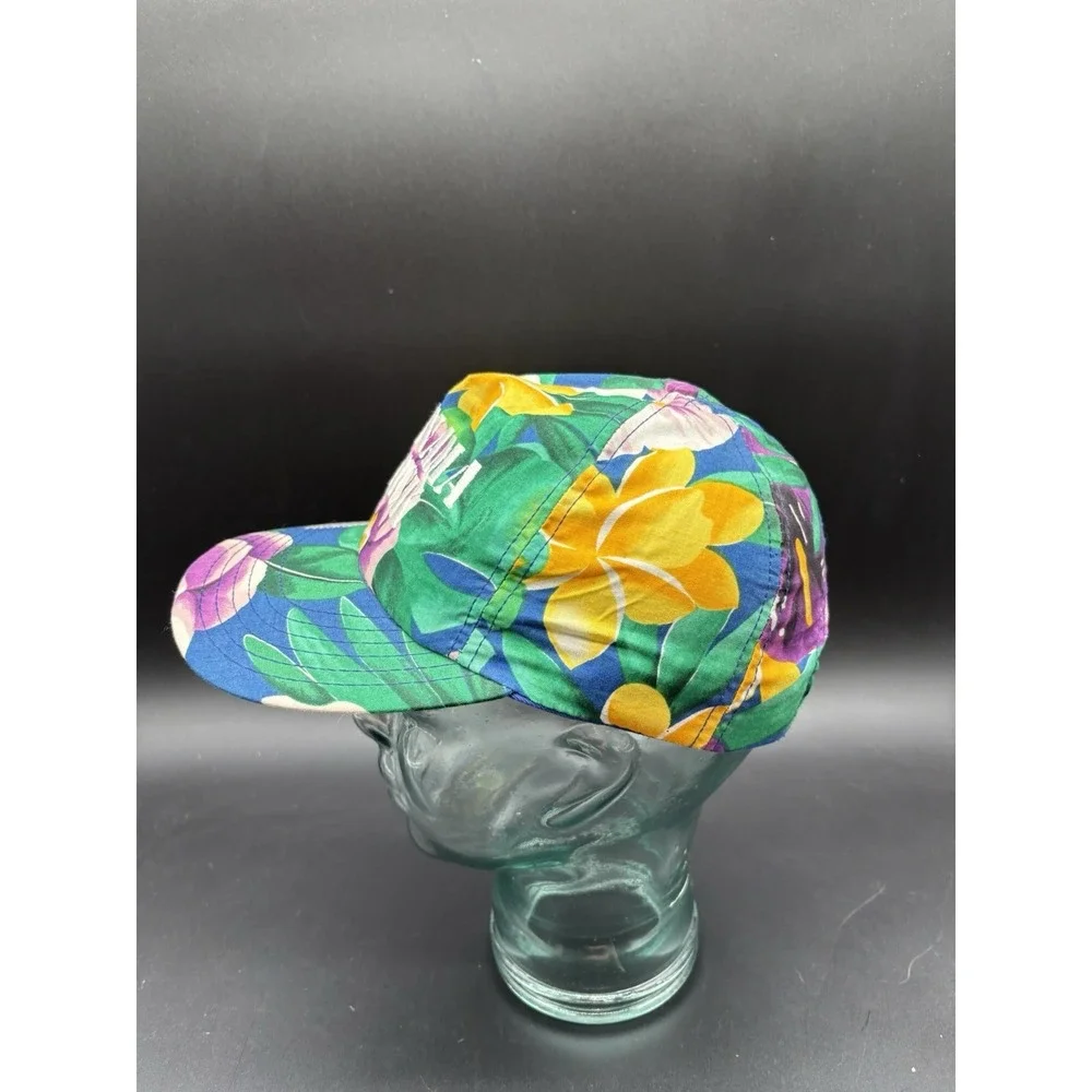 Panama Jack Floral Hat Mens OSFM Multicolor Excellent Tropical Embroidered Cap